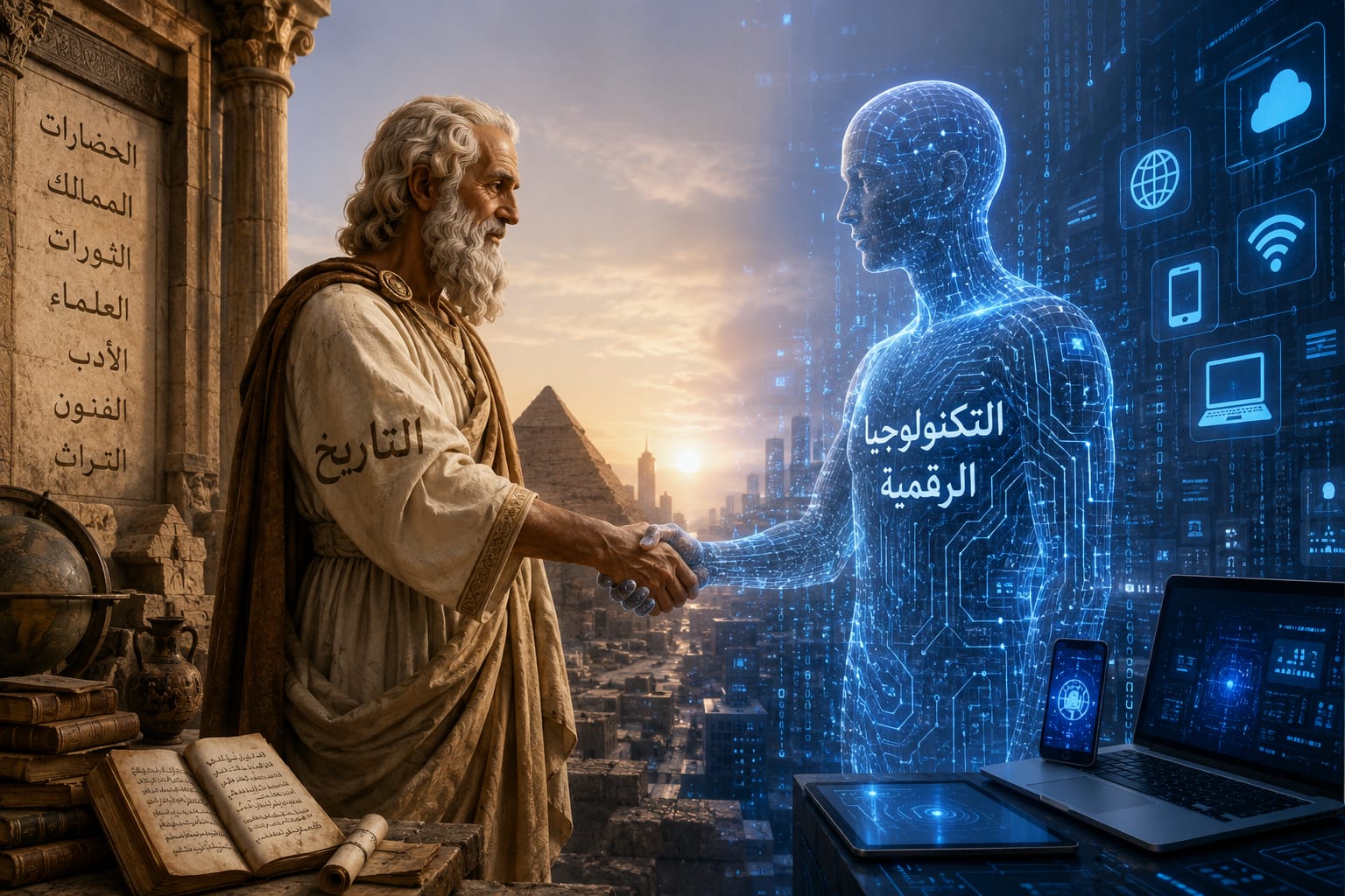 التاريخ يصافح التكنولوجيا